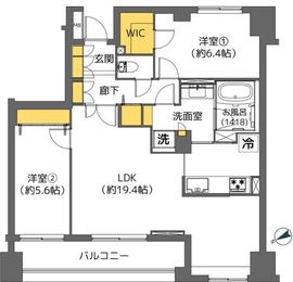 パルテール恵比寿 5階 間取り図