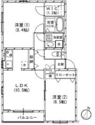 パークヴィレッジ阿佐ヶ谷 W101 間取り図
