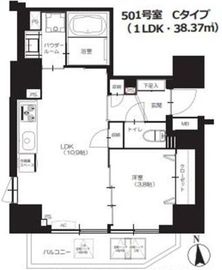 ラ・ヴィエルジュ白金 301 間取り図