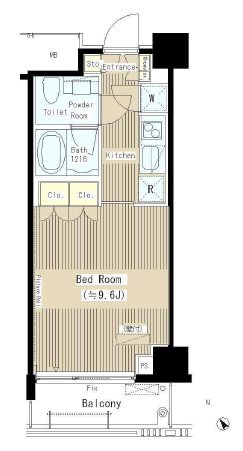 六本木エムケイアートレジデンス 310 間取り図