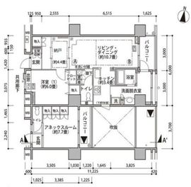 東雲キャナルコートCODAN 18-518 間取り図