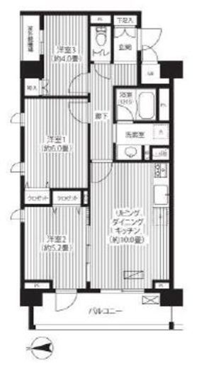 ピエス綱島 434 間取り図