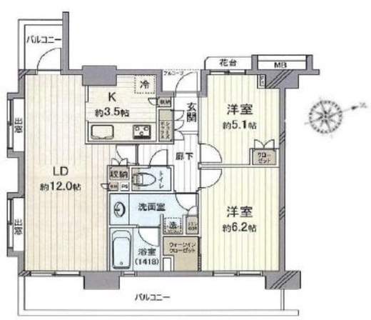 藤和シティホームズ西荻窪駅前 12階 間取り図