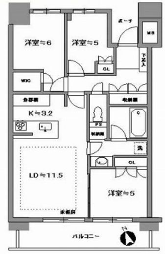 シティタワー金町タワー棟 29階 間取り図