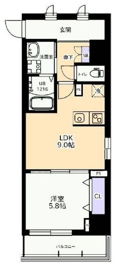 Bacchus・K (バッカス・ケー) 102 間取り図
