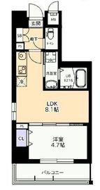 Bacchus・K (バッカス・ケー) 801 間取り図