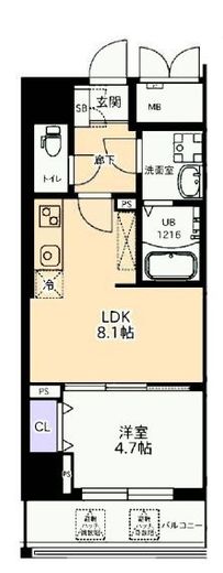 Bacchus・K (バッカス・ケー) 502 間取り図