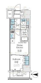 ベルファース錦糸町South 804 間取り図