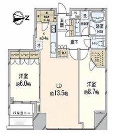 シティタワーズ豊洲ザ・ツイン ノースタワー 16階 間取り図