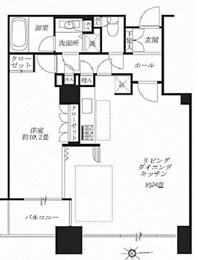 センチュリーパークタワー 30階 間取り図