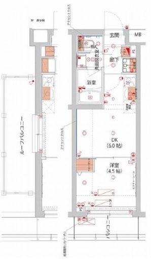 ハーモニーレジデンス新宿ザノース 503 間取り図