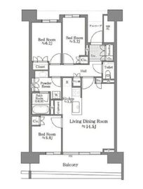 HARUMI FLAG SUN VILLAGE (晴海フラッグ サンヴィレッジ) 4階 間取り図