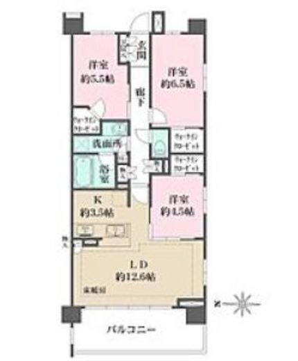 ザ・パークハウス上麻生 6階 間取り図