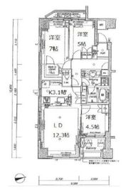 大森パークホームズグリーンマークコート 5階 間取り図