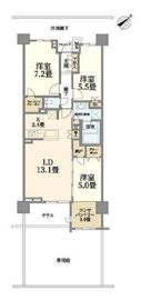 プラウドシティ新川崎 1階 間取り図