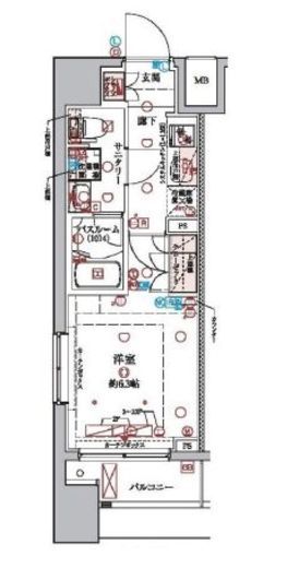 ラクラス横浜 709 間取り図