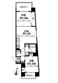 Portside Urban Residence (ポートサイドアーバンレジデンス) 203 間取り図