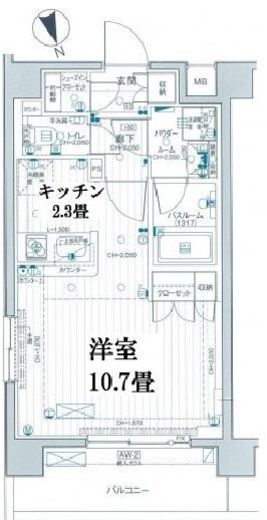 デュオステージ横濱赤門通り 2階 間取り図