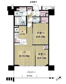 三田聖坂ガーデンレジデンス 4階 間取り図