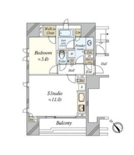 ピアース銀座8丁目 8階 間取り図