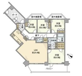 マークスプリングス・メゾンB 6階 間取り図