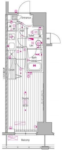 ガーラ・ステーション横濱関内 8階 間取り図