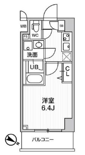 ALTERNA横濱阪東橋 (オルタナ横濱阪東橋) 510 間取り図