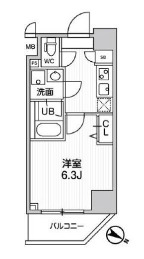 ALTERNA横濱阪東橋 (オルタナ横濱阪東橋) 1108 間取り図