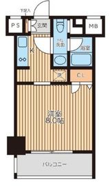 レジディア新横浜 603 間取り図