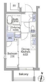 イプセ代々木上原Residence 405 間取り図