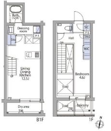 イプセ代々木上原Residence 105 間取り図