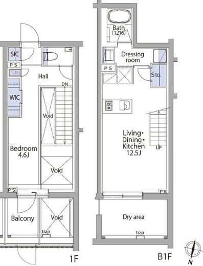 イプセ代々木上原Residence 102 間取り図