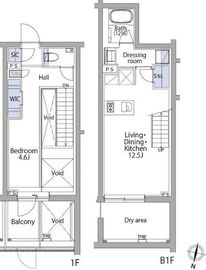 イプセ代々木上原Residence 102 間取り図