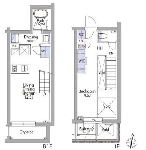 イプセ代々木上原Residence 104 間取り図
