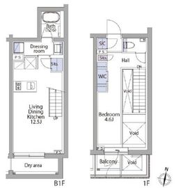 イプセ代々木上原Residence 104 間取り図