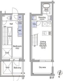イプセ代々木上原Residence 103 間取り図