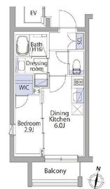 イプセ代々木上原Residence 306 間取り図