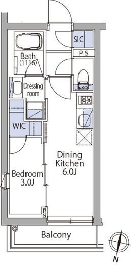 イプセ代々木上原Residence 203 間取り図