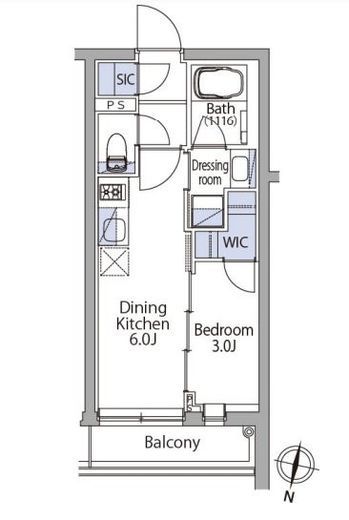 イプセ代々木上原Residence 202 間取り図
