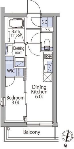 イプセ代々木上原Residence 303 間取り図