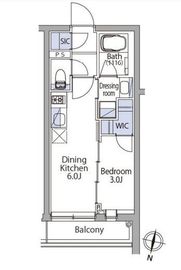 イプセ代々木上原Residence 302 間取り図