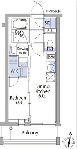 イプセ代々木上原Residence 404 間取り図