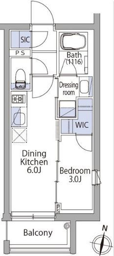 イプセ代々木上原Residence 403 間取り図