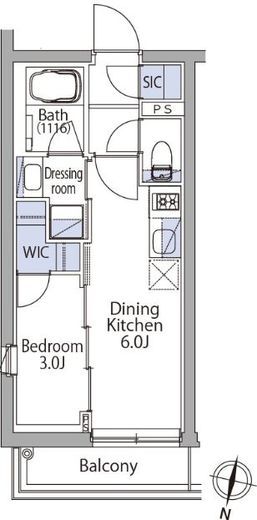 イプセ代々木上原Residence 402 間取り図