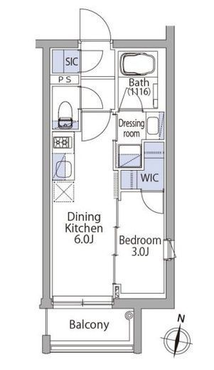 イプセ代々木上原Residence 204 間取り図