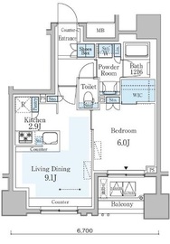 GRAN PASEO横濱関内PREMIUM (グランパセオ横濱関内プレミアム) 202 間取り図