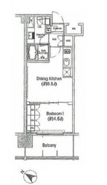 BPRレジデンス三田伊皿子坂 505 間取り図