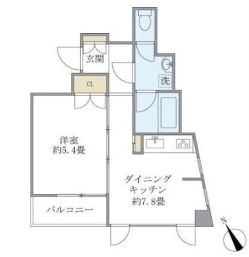 カーサ文京動坂 802 間取り図