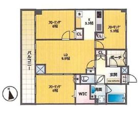 ライオンズガーデン笹塚 2階 間取り図