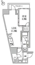 レジディア日本橋馬喰町2 201 間取り図